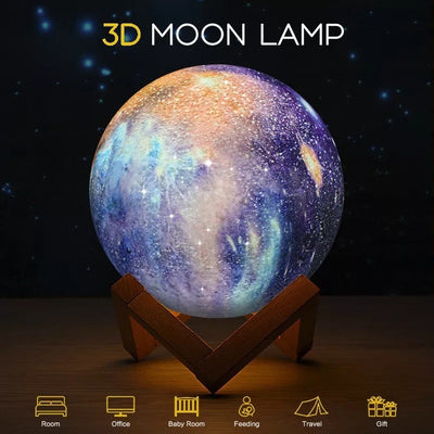 LED USB Moon Galaxy Lamp